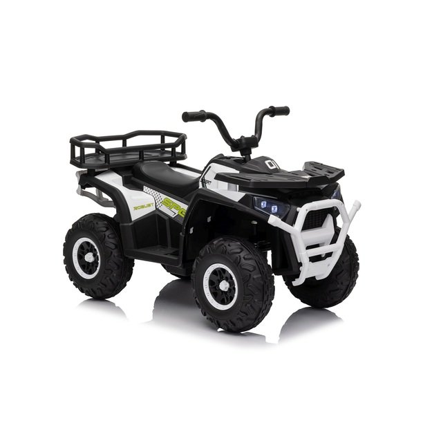 Vienvietis elektrinis keturratis vaikams Robust 01, baltas