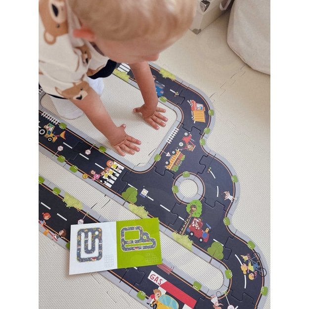 Miesto kelių dėlionė vaikams 21 vnt., WOOPIE GREEN 10