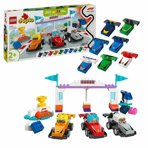 Konstruktorius vaikams „F1® automobiliai ir vairuotojai“  LEGO DUPLO 10445 