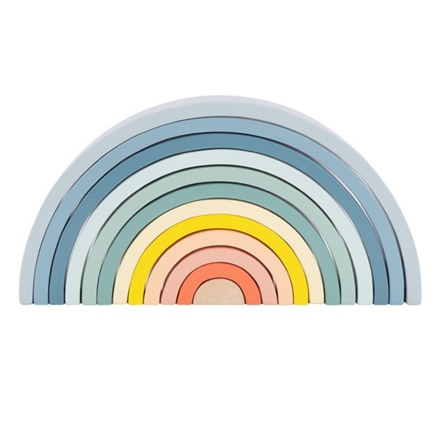 Medinė Montessori dėlionė vaikams „Rainbow“, TOOKY TOY 7