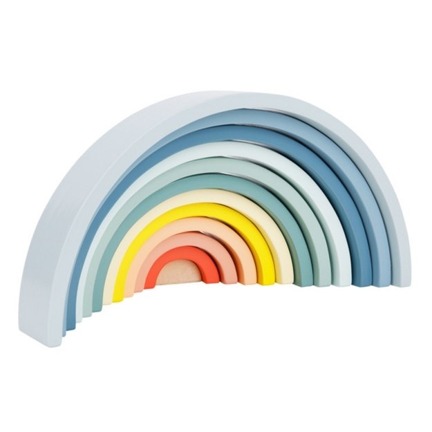 Medinė Montessori dėlionė vaikams „Rainbow“, TOOKY TOY 8