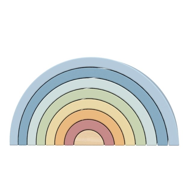 Medinė Montessori dėlionė vaikams „Rainbow“, TOOKY TOY 1