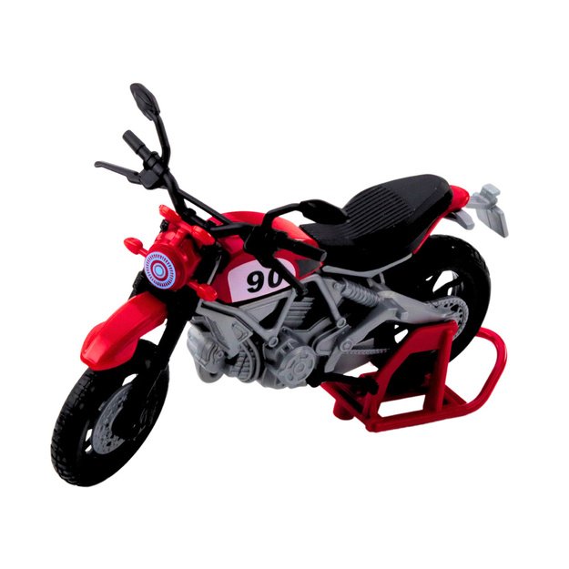 Žaislinis automobilis „Pikapas“ su motociklu garso ir šviesos efektais 1:12, pilkas 3
