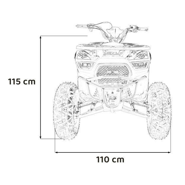 Benzininis keturratis vaikams 200CC MONSTER, mėlynas