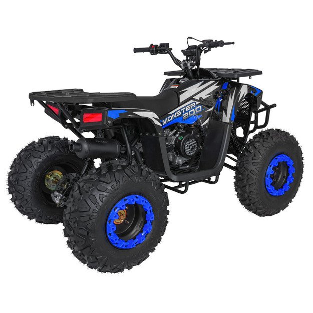 Benzininis keturratis vaikams 200CC MONSTER, mėlynas