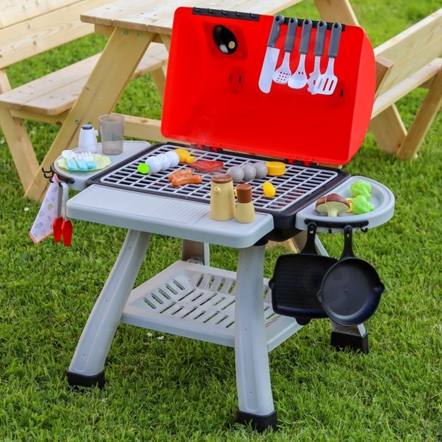 Interaktyvus didelis grilio rinkinys vaikams „Barbecue Grill XL“ 41 el., WOOPIE  12