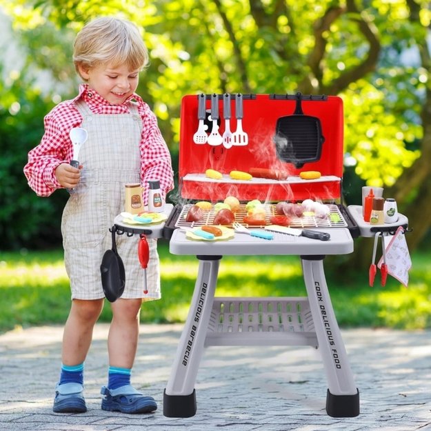 Interaktyvus didelis grilio rinkinys vaikams „Barbecue Grill XL“ 41 el., WOOPIE  2