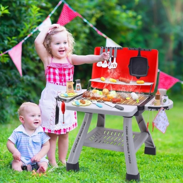 Interaktyvus didelis grilio rinkinys vaikams „Barbecue Grill XL“ 41 el., WOOPIE  1