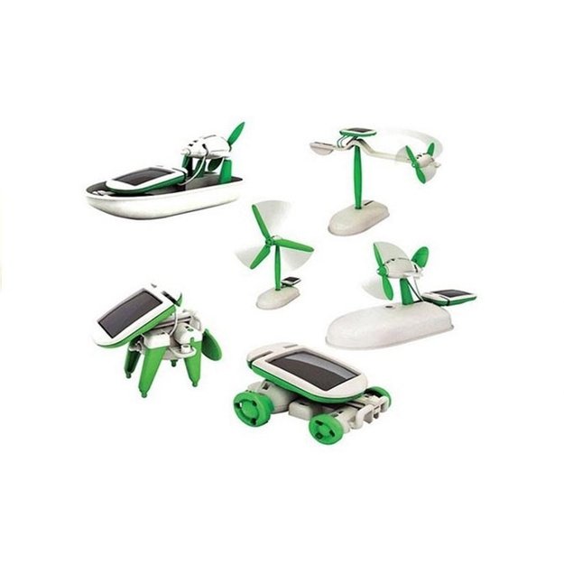 Robotas konstruktorius su saulės baterija 6in1 „Creative Solar Robot“  