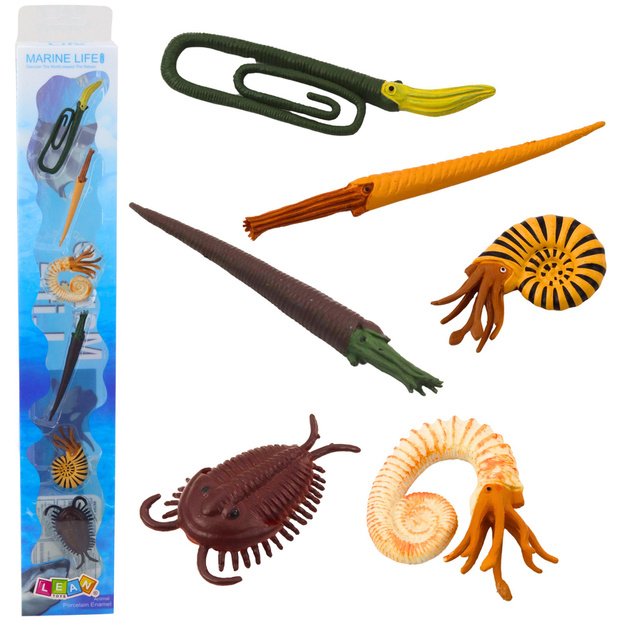 Mini priešistorinių jūros gyvūnų figūrėlių rinkinys 6–9 cm, 6 vnt.