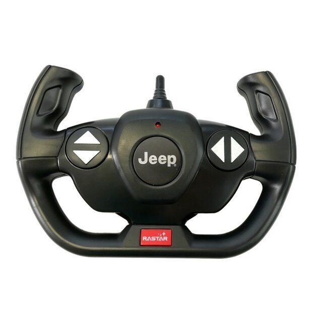 Nuotoliniu būdu valdomas Jeep Wrangler Rubicon visureigis 1:14, juodas