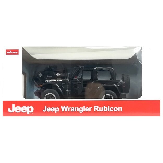Nuotoliniu būdu valdomas Jeep Wrangler Rubicon visureigis 1:14, juodas