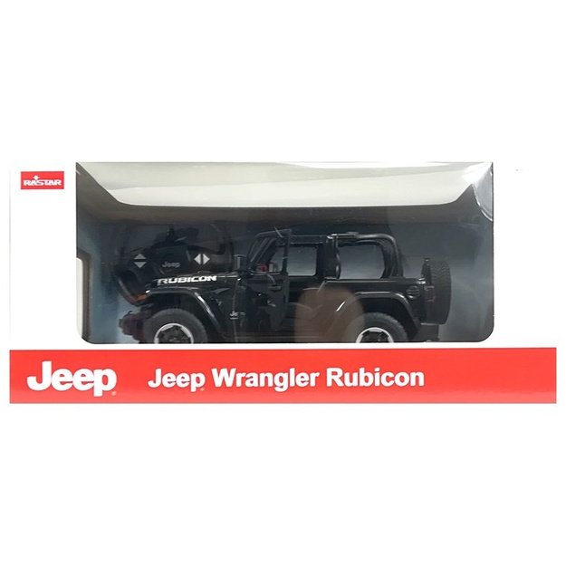 Nuotoliniu būdu valdomas Jeep Wrangler Rubicon visureigis 1:14, juodas
