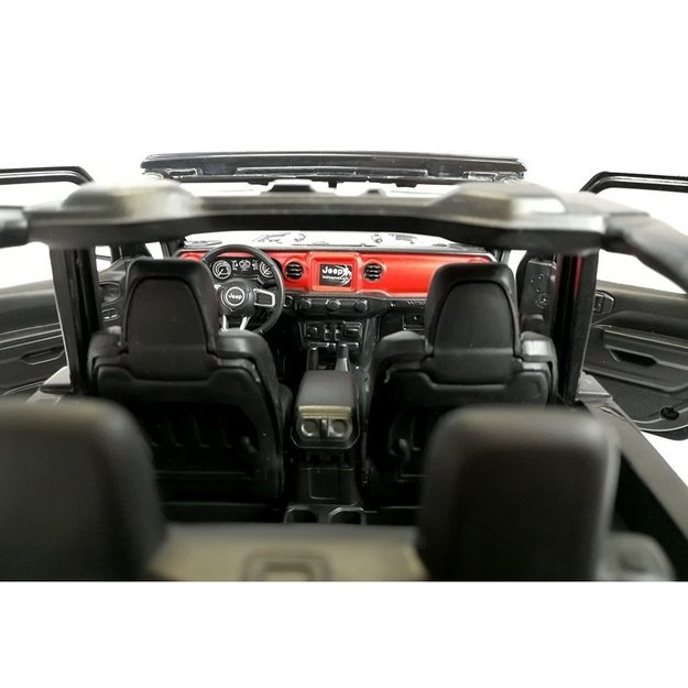 Nuotoliniu būdu valdomas Jeep Wrangler Rubicon visureigis 1:14, juodas