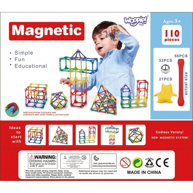 Magnetinis konstruktorius 110 vnt. Woopie
