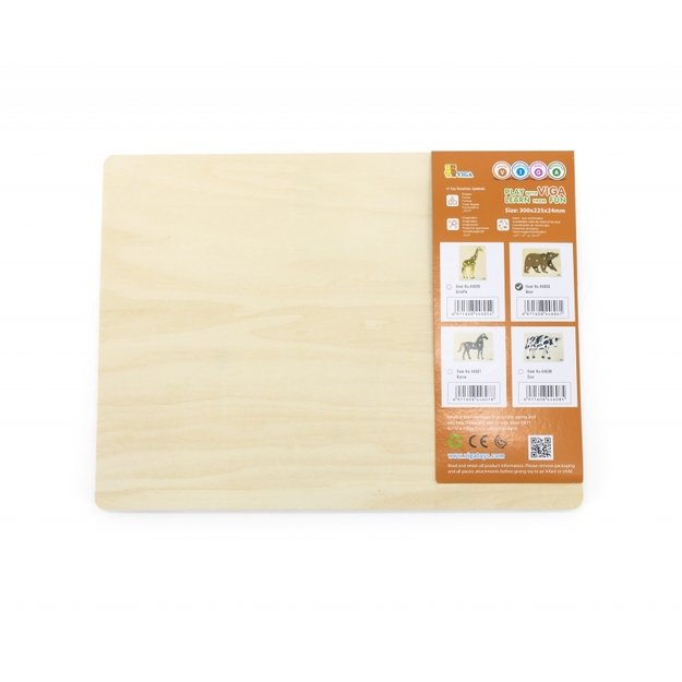 Montessori medinė dėlionė vaikams - Meška Puzzle Viga
