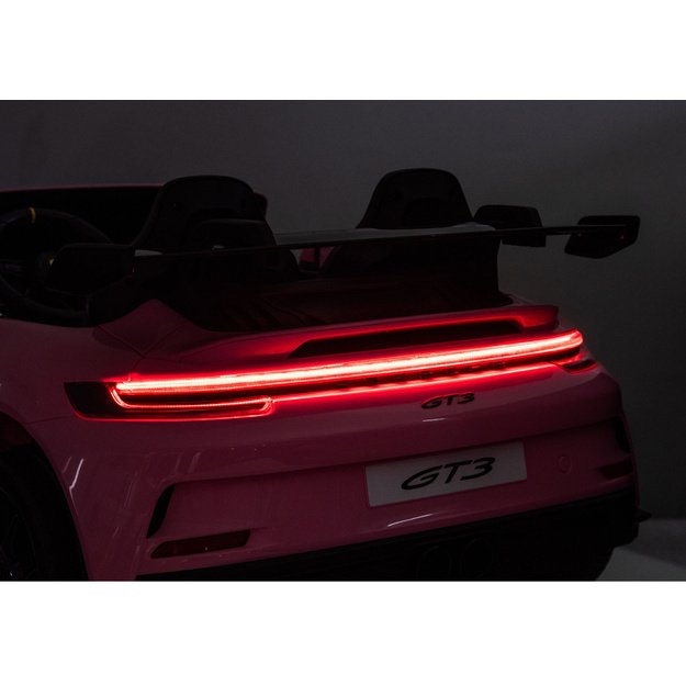 Dvivietis vaikiškas elektromobilis vaikams Porsche GT3 24V, rožinis 11