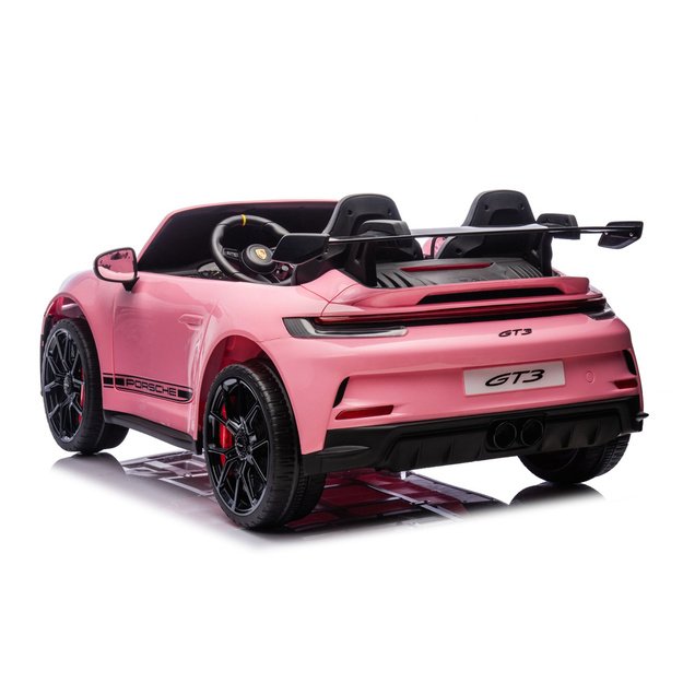 Dvivietis vaikiškas elektromobilis vaikams Porsche GT3 24V, rožinis 5