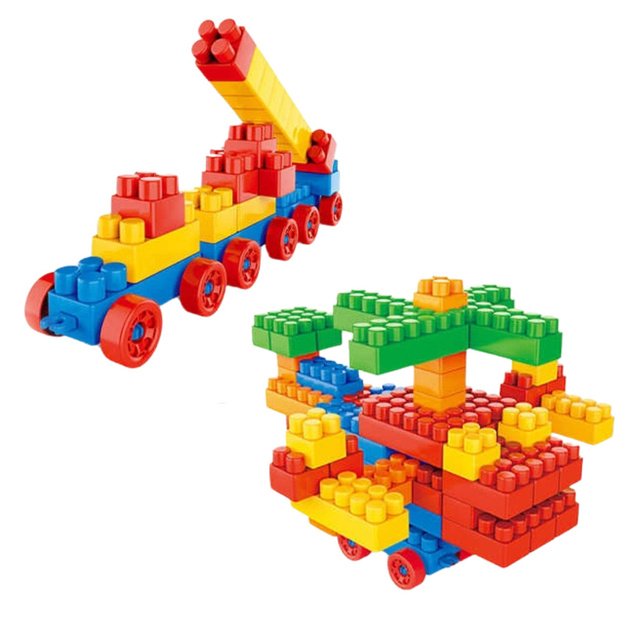 Spalvotas 3D konstruktoriaus blokų rinkinys 100 el. 1