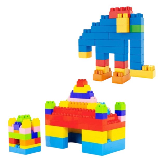 Spalvotas 3D konstruktoriaus blokų rinkinys 100 el. 2