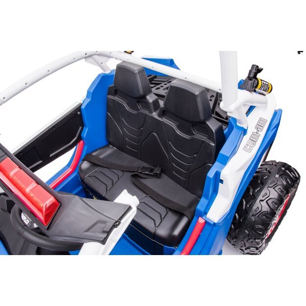 Vienvietis elektromobilis vaikams Policija 4x4 XB-2118, mėlynaas