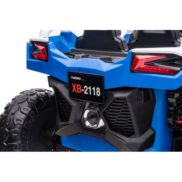Vienvietis elektromobilis vaikams Policija 4x4 XB-2118, mėlynaas