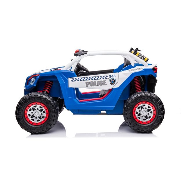 Vienvietis elektromobilis vaikams Policija 4x4 XB-2118, mėlynaas