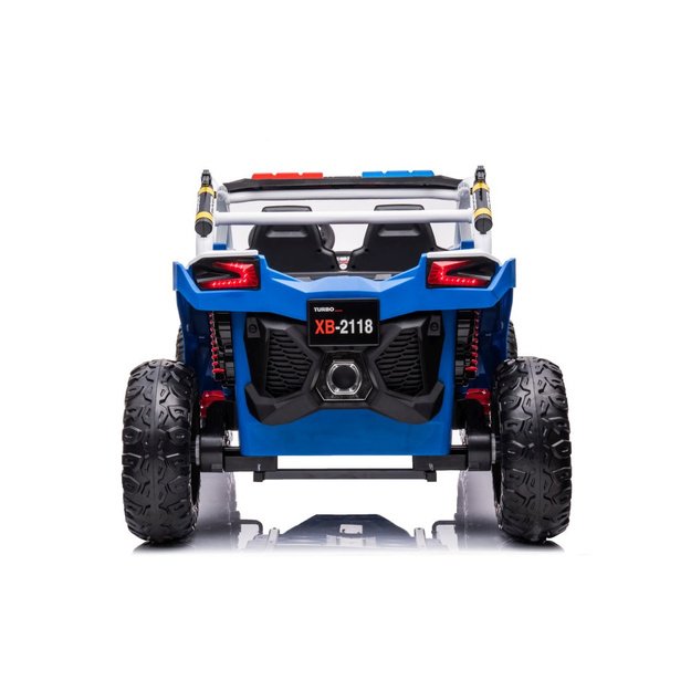 Vienvietis elektromobilis vaikams Policija 4x4 XB-2118, mėlynaas