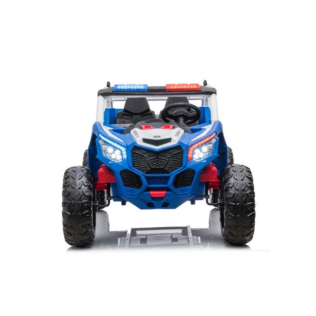 Vienvietis elektromobilis vaikams Policija 4x4 XB-2118, mėlynaas
