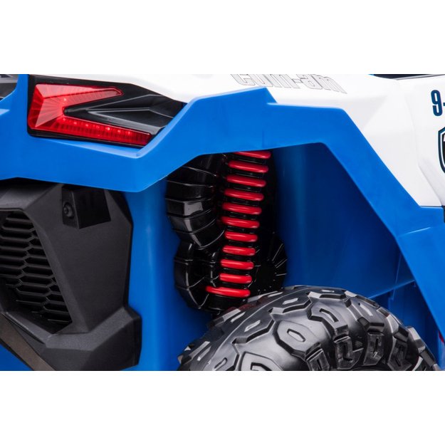 Vienvietis elektromobilis vaikams Policija 4x4 XB-2118, mėlynaas