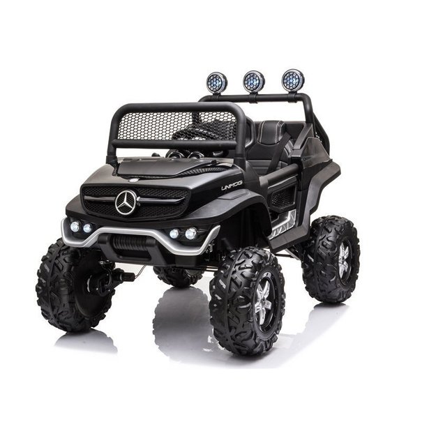 Vaikiškas vienvietis elektromobilis Mercedes Benz Unimog S, juodas
