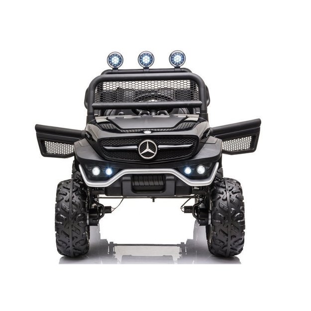 Vaikiškas vienvietis elektromobilis Mercedes Benz Unimog S, juodas