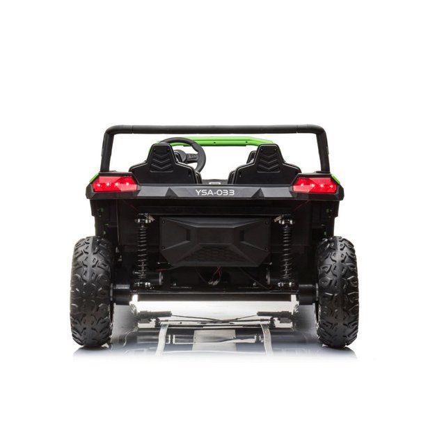 Galingas keturvietis elektromobilis vaikams 4x4 bagis A033 24V, žalias