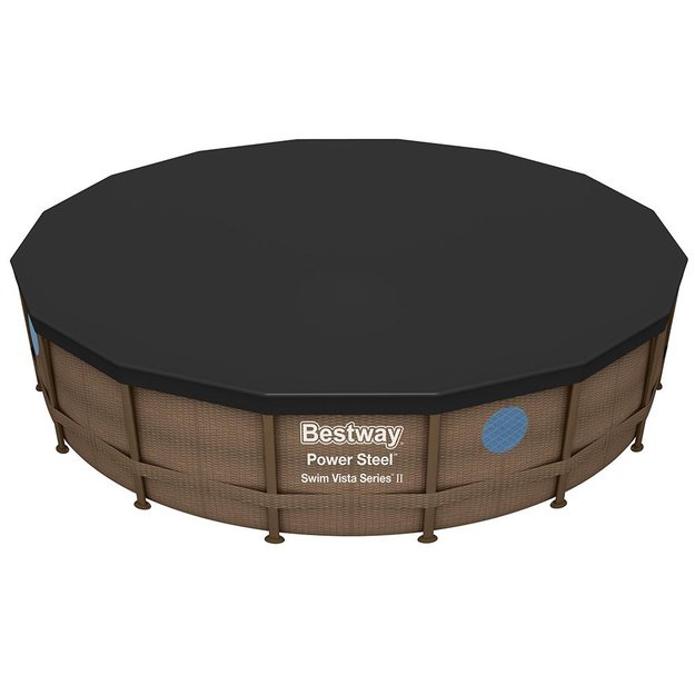 Karkasinio baseino dangtis 488 cm, juodas, Bestway