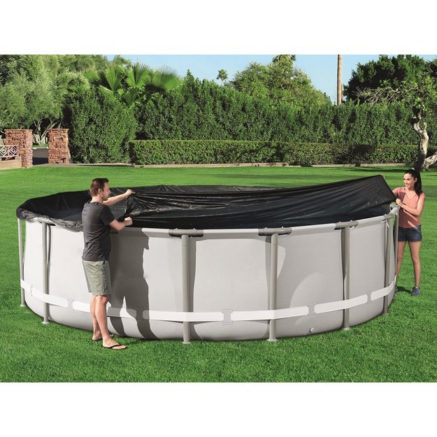 Karkasinio baseino dangtis 488 cm, juodas, Bestway