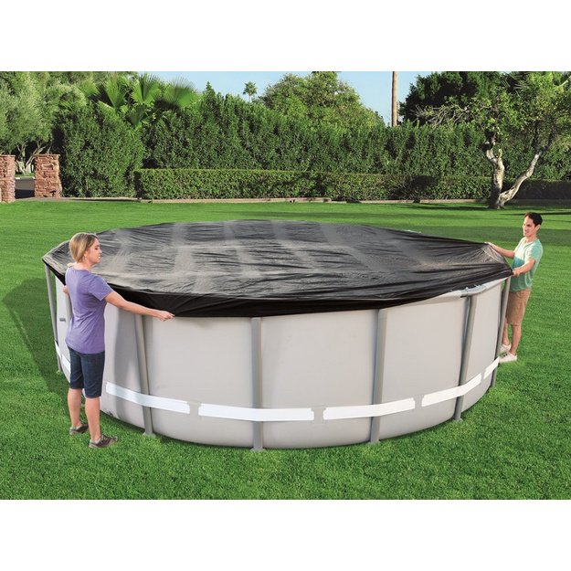 Karkasinio baseino dangtis 488 cm, juodas, Bestway
