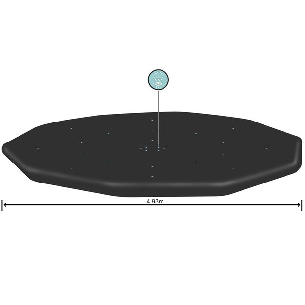 Karkasinio baseino dangtis 488 cm, juodas, Bestway