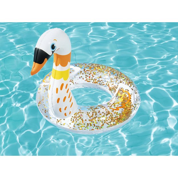 Pripučiamas plaukimo ratas gulbė 61 cm, Bestway, baltas