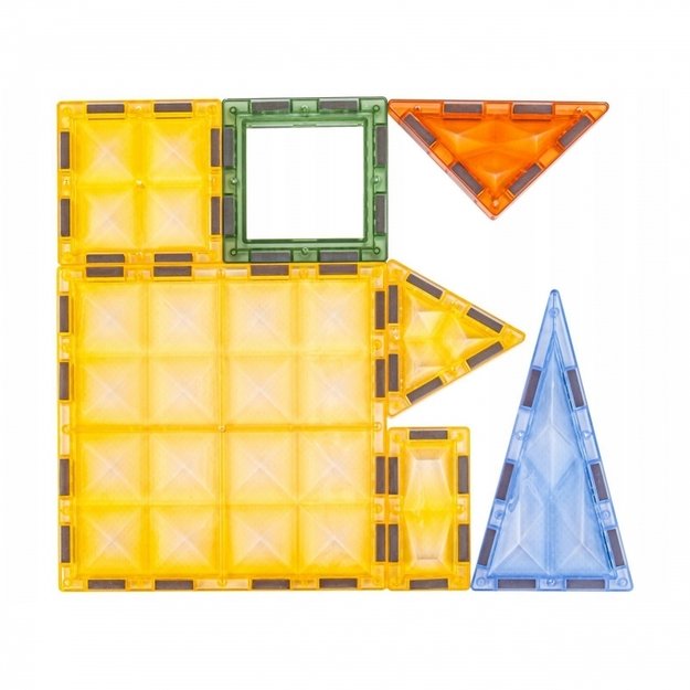 Šviečiančių magnetinių 3D blokų rinkinys „Gyvūnai“ 124 vnt., WOOPIE 3