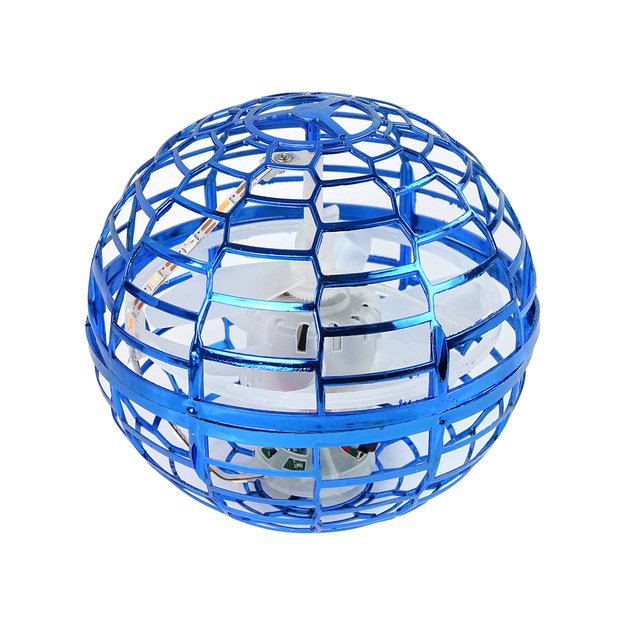 Skraidantis kamuolys su šviesos efektais 10 cm, mėlynas