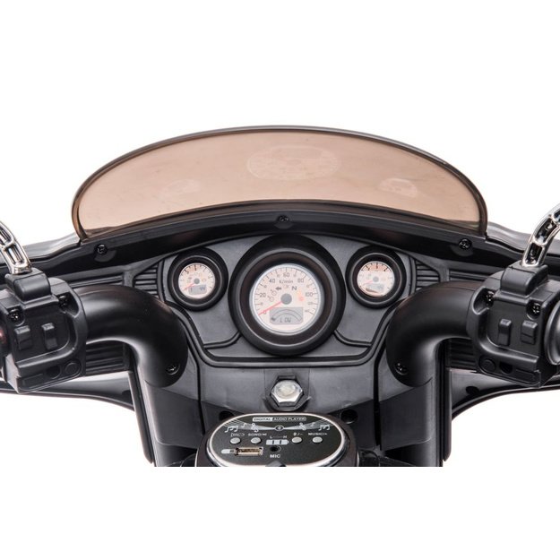 Triratis elektrinis motociklas vaikams Goldwing NEL-R1800GS, juodas