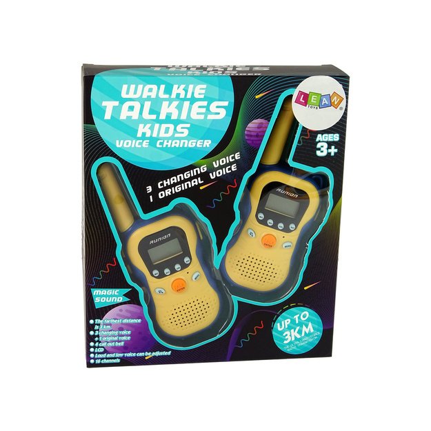 Vaikiškos radijo stotelės Walkie Talkies, geltonos 1