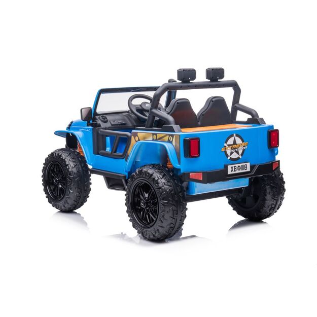 Vienvietis elektromobilis vaikams Jeep Extreme iki 100 kg XB-1118, mėlynas 24