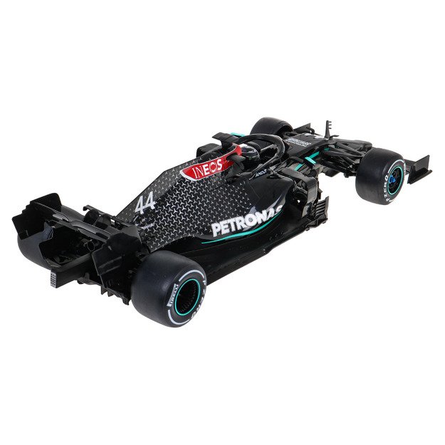 Nuotoliniu būdu valdomas Mercedes-AMG F1 W11 EQ bolidas, juodas