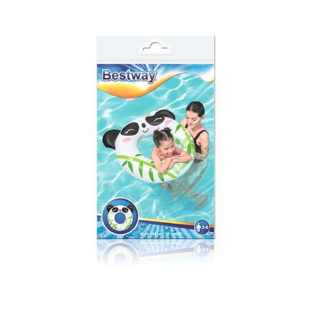 Vaikiškas plaukimo ratas „Panda“ 79x85cm, Bestway