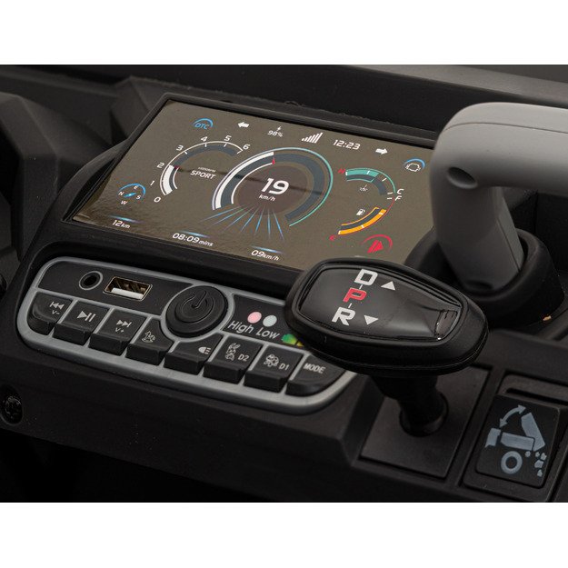 Vaikiškas dvivietis elektrinis bagis 4x4 Speed 900, juodas
