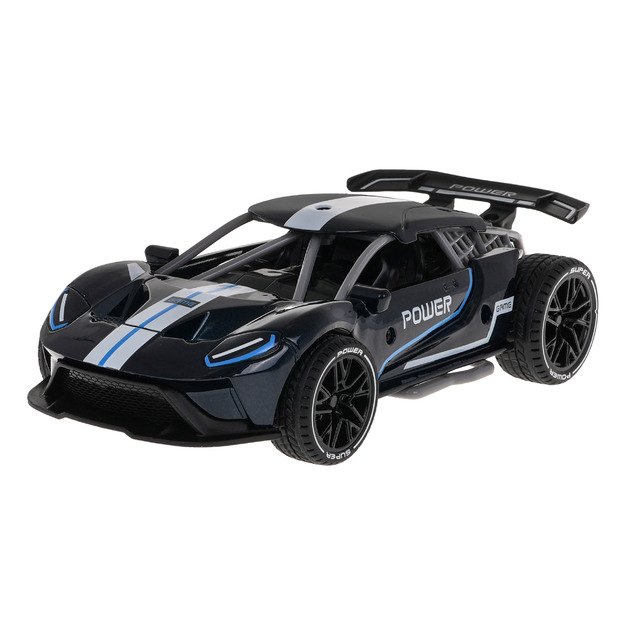 Žaislinis sportinis POWER automobilis vaikams su garso efektais, juodas