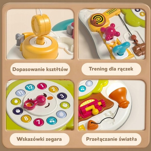 Montessori interaktyvi manipuliacinė lenta vaikams, WOOPIE 4