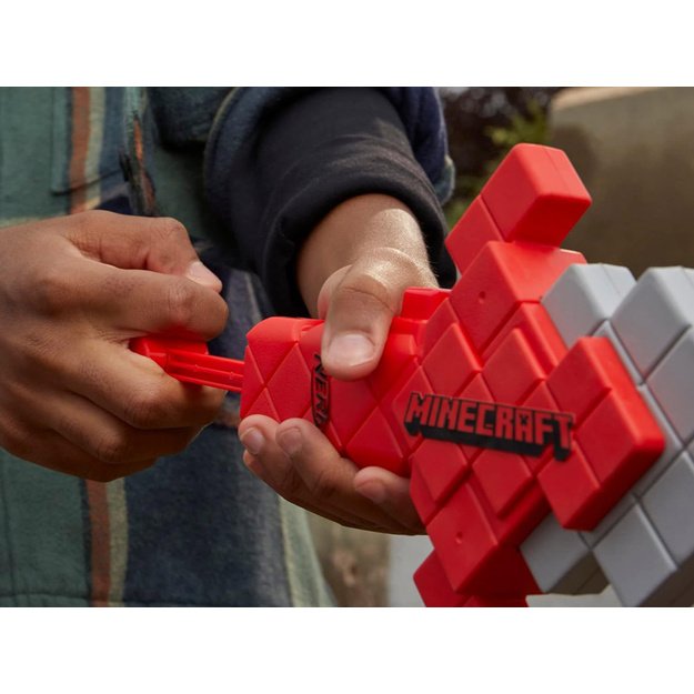 Superherojaus kardas – pistoletas NERF Minecraft Hearstealer su 4 strėlėmis