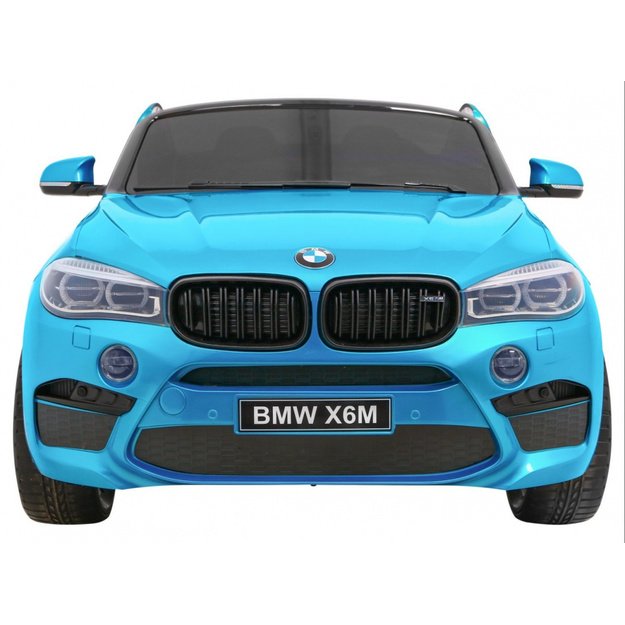 Dvivietis elektromobilis vaikams BMW X6 M XXL, mėlynas lakuotas